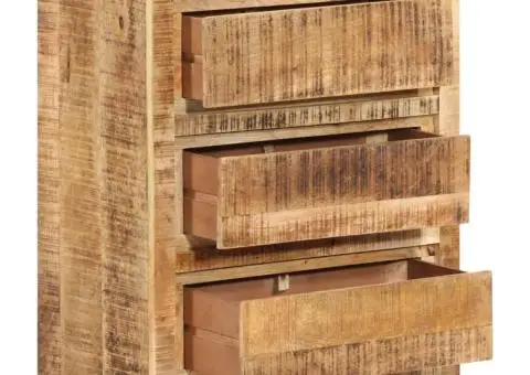 Dulap cu sertar, 60x33x75 cm, lemn masiv de mango - 3/5