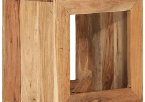 Taburet, 40x30x40 cm, lemn masiv de acacia - 1/5