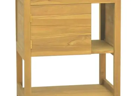 Dulap de baie, 60x40x75 cm, lemn masiv de tec - 1/5