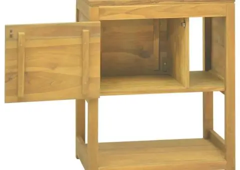 Dulap de baie, 60x40x75 cm, lemn masiv de tec - 3/5