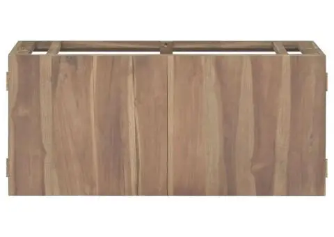 Dulap pentru baie de perete, 90x39x40 cm, lemn masiv de tec - 2/5