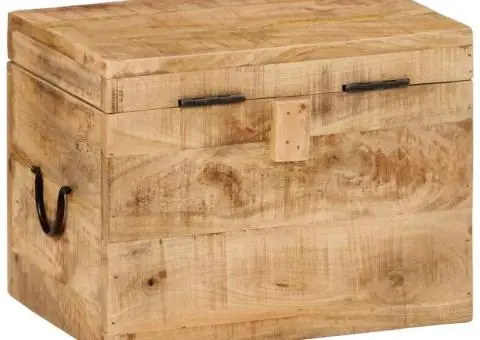 Cutie de depozitare, 39x28x31 cm, lemn masiv de mango - 4/5