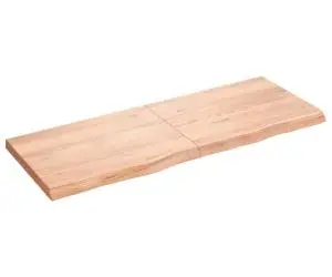 Raft de perete maro deschis 160x60x(2-6) cm lemn stejar tratat