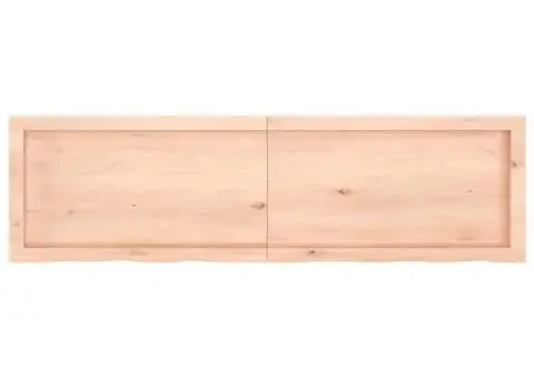 Poliță de perete, 140x40x(2-4)cm, lemn masiv de stejar netratat - 2/5