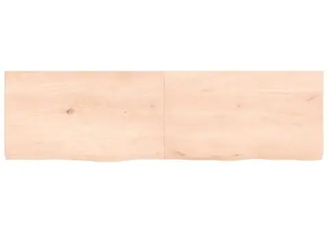 Poliță de perete, 140x40x(2-4)cm, lemn masiv de stejar netratat - 3/5