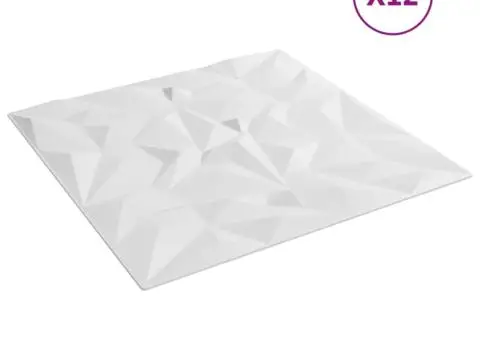 Panouri de perete 12 buc. alb 50x50 cm XPS 3 m² ametist - 3/5