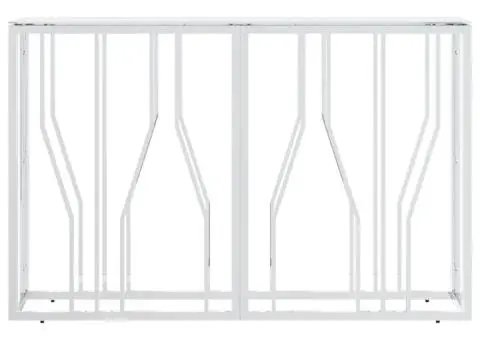 Masă consolă, argintiu, 110x30x70 cm, oțel inoxidabil și sticlă - 3/5