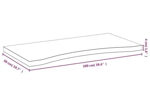 Blat de birou, 100x50x4 cm, bambus - 4/4