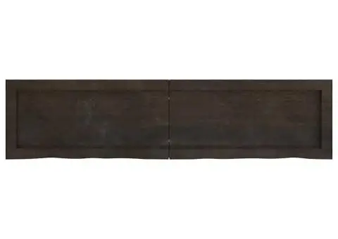 Raft de perete maro închis lemn masiv stejar tratat - 2/5