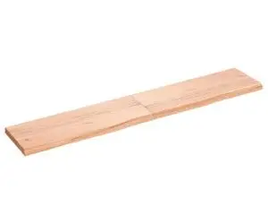 Raft de perete maro deschis 160x30x(2-4) cm lemn stejar tratat