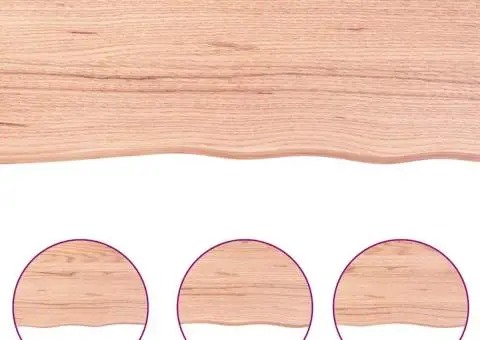 Raft de perete maro deschis 160x30x(2-4) cm lemn stejar tratat - 5/5