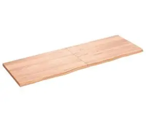 Raft de perete maro deschis 180x60x(2-4) cm lemn stejar tratat