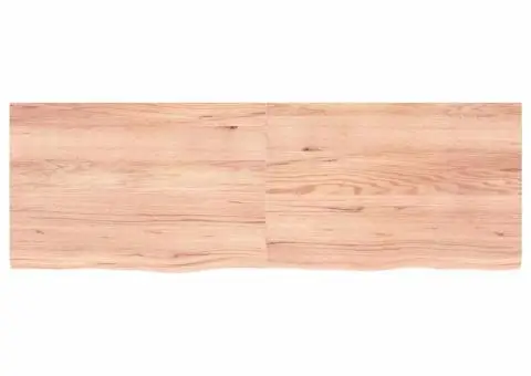 Raft de perete maro deschis 180x60x(2-4) cm lemn stejar tratat - 3/5