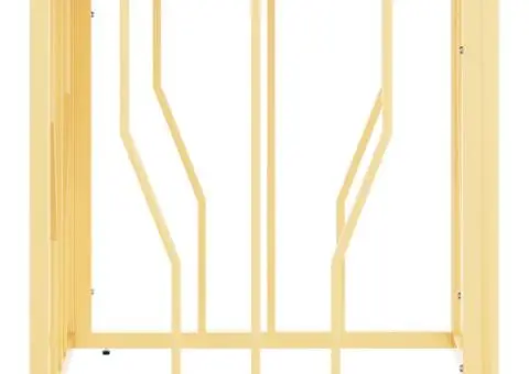 Masă de cafea, auriu, 50x50x50 cm, oțel inoxidabil și sticlă - 3/5