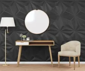 Panouri de perete 48 buc. negru 50x50 cm XPS 12 m² stea