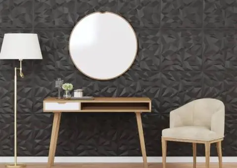 Panouri de perete 48 buc. negru 50x50 cm XPS 12 m² ametist - 1/5