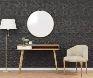 Panouri de perete 48 buc. negru 50x50 cm XPS 12 m² ametist