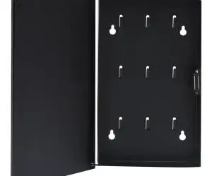 Casetă pentru chei cu tablă magnetică, negru, 30 x 20 x 5,5 cm