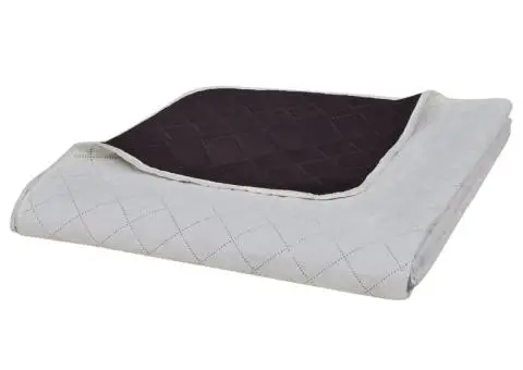 Cuvertură matlasată cu două fețe 220x240 cm, bej/maro - 1/4