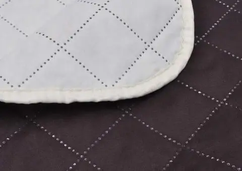 Cuvertură matlasată cu două fețe 220x240 cm, bej/maro - 4/4