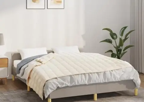 Pătură cu greutăți, crem deschis, 150x200 cm, 7 kg, textil - 1/5