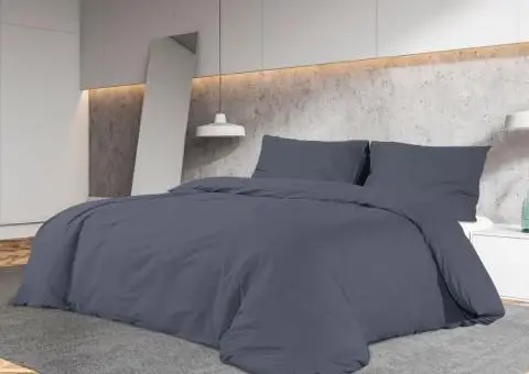 Set cu husă de pilotă, antracit, 200x220 cm, microfibră - 1/5