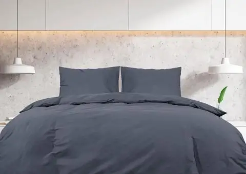 Set cu husă de pilotă, antracit, 200x220 cm, microfibră - 3/5