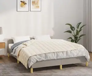 Pătură grea, crem deschis, 140x200 cm, 10 kg, material textil