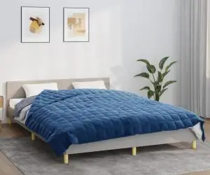Pătură grea, albastru, 220x240 cm, 15 kg, material textil