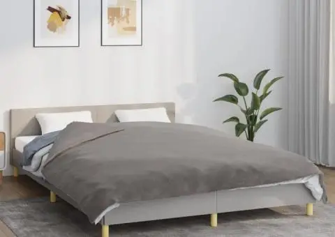 Pătură grea cu husă, gri, 200x220 cm, 9 kg, material textil - 1/5