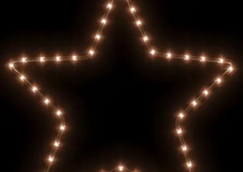 Figurină stea de Crăciun, 48 LED-uri, alb cald, 56 cm - 3/5