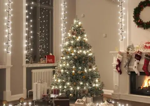 Instalație compactă cu 2000 LED-uri, alb rece, 45 m, PVC - 1/5