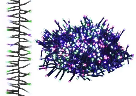 Instalație tip cluster 400 LED-uri multicolor pastel 7,4 m PVC - 2/5