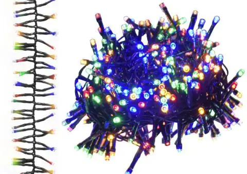 Instalație cluster cu 3000 LED-uri, multicolor, 23 m, PVC - 2/5