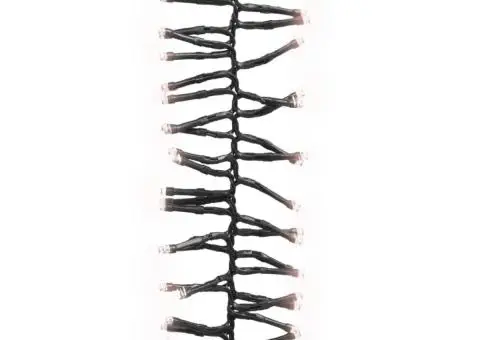 Instalație tip cluster cu 2000 LED-uri, alb cald, 17 m, PVC - 3/5