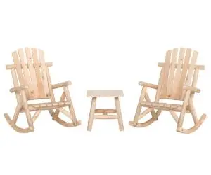 Set mobilier de grădină, 3 piese, lemn masiv de molid