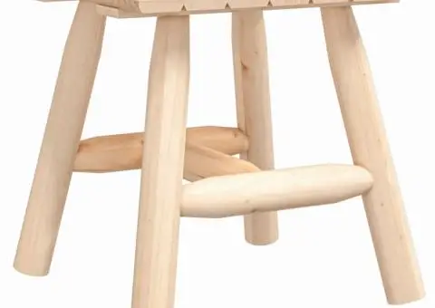 Set mobilier de grădină, 3 piese, lemn masiv de molid - 4/5