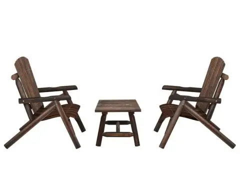 Set mobilier de grădină, 3 piese, lemn masiv de molid - 1/5