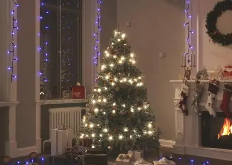 Instalație cu 2000 LED-uri, albastru, 200 m, PVC - 1/5