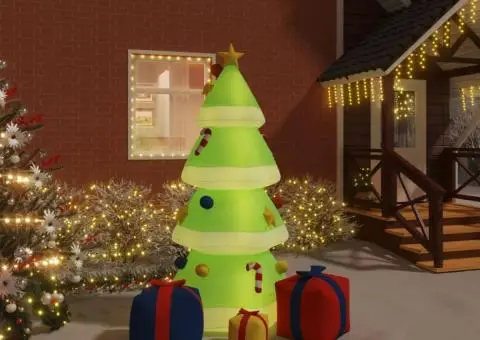 Brad de Crăciun gonflabil cu LED-uri, 240 cm - 1/5