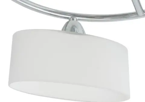 Lustră cu abajururi din sticlă elipsoide, 5 becuri E14, 200 W - 4/4