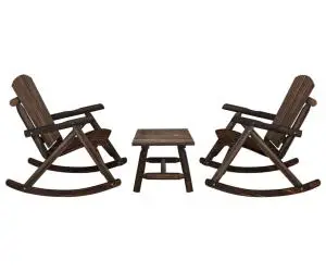 Set mobilier de grădină, 3 piese, lemn masiv de molid