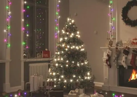 Instalație cu 2000 LED-uri, pastel multicolor, 200 m, PVC - 1/5