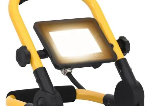 Proiector cu LED și mâner, alb cald, 20 W - 1/5