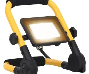 Proiector cu LED și mâner, alb cald, 20 W