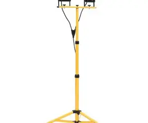 Proiector LED cu trepied, 2x30 W, alb cald