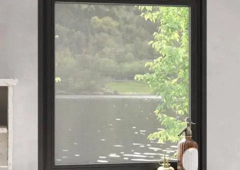 Plasă insecte magnetică pentru ferestre, antracit, 130x150 cm - 1/5