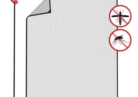 Plasă insecte magnetică pentru ferestre, antracit, 130x150 cm - 4/5