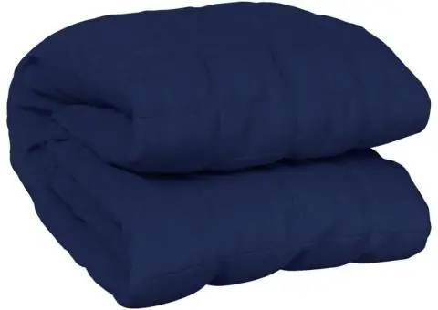 Pătură cu greutăți, albastru, 138x200 cm, 6 kg, material textil - 2/5