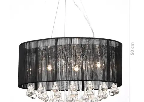 Candelabru cu 85 cristale, Negru - 4/4